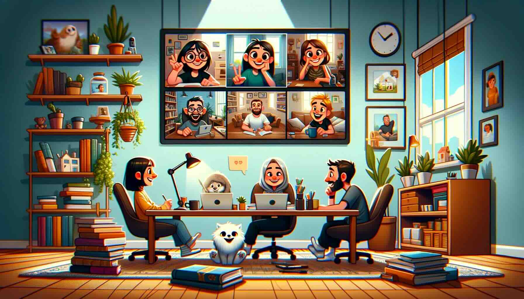 Remote team video conferencing